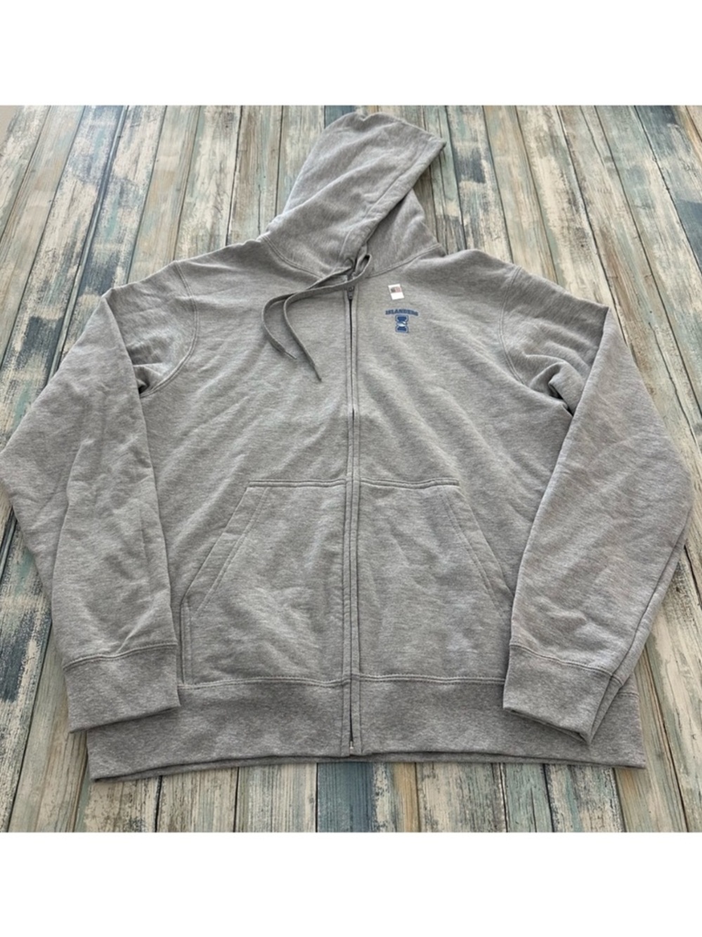 Port & Co New York Islanders Hoodie Men’s MEDIUM Full Zip Sweatshirt Hooded NEW